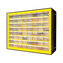 Iris 64-Drawer Desktop Storage Cabinet, Black/Yellow (500177)