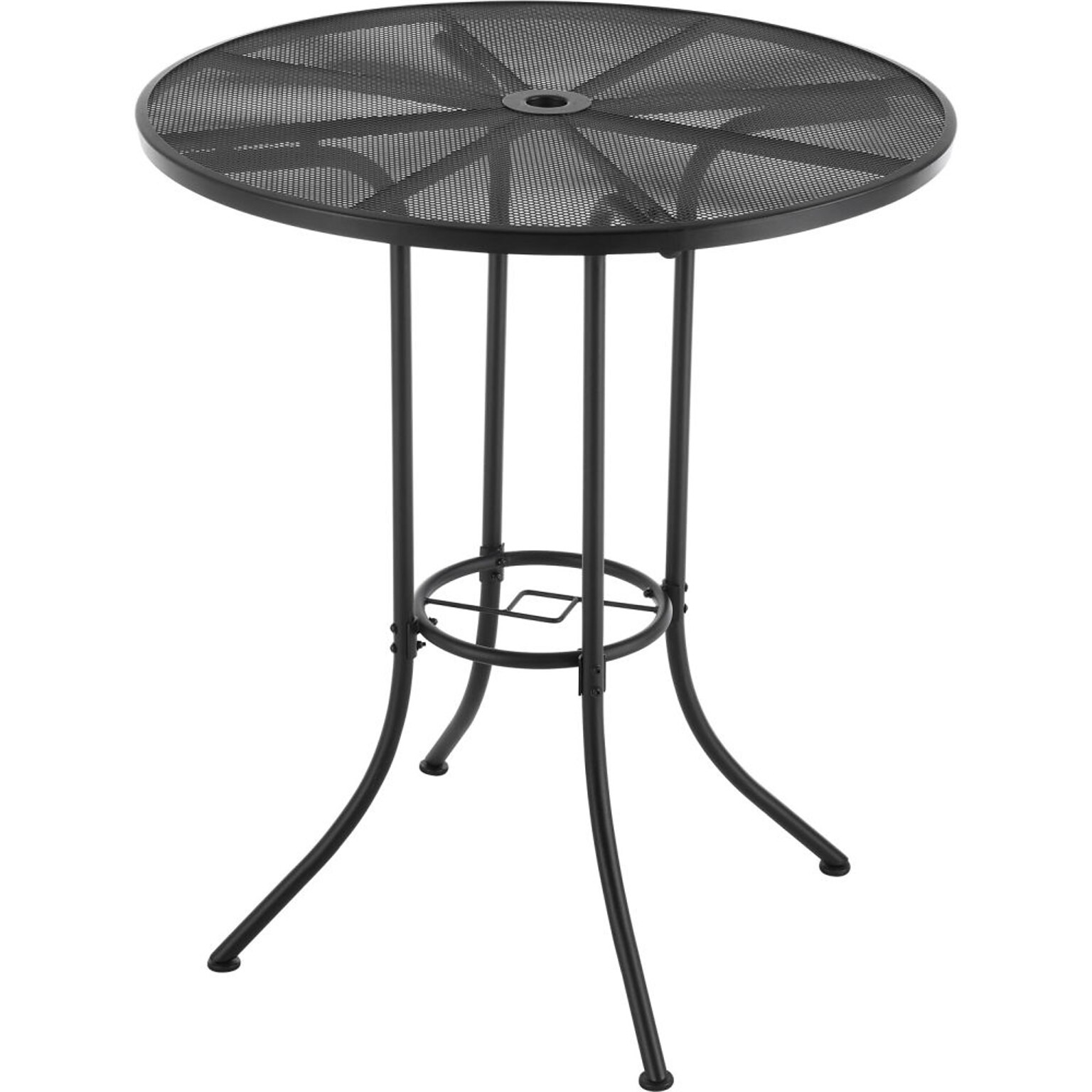 Global Industrial 36 Round Outdoor Bar Table, Steel Mesh, Black (262095)