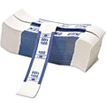 PM Company Currency Straps, White/Blue, $100, 1000/Pk