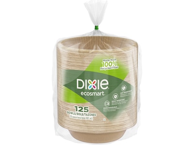 Dixie ecosmart Paper Bowl, 20 oz., Kraft, 125 Bowls/Pack, 4 Packs/Carton (RFB20WS)
