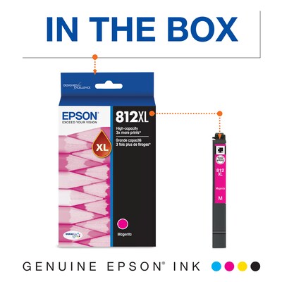 Epson T812XL Magenta High Yield Ink Cartridge (T812XL320-S)