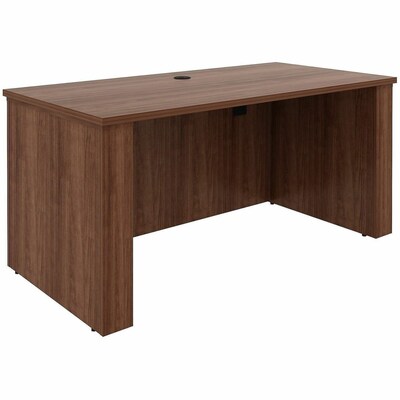 Lorell Essentials 60W Sit to Stand Workstations Desk, Brown Walnut (LLR69640)