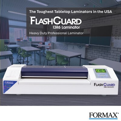 Formax FlashGuard 13R6 Thermal & Cold Laminator, 13 Width, White (FlashGuard 13R6)