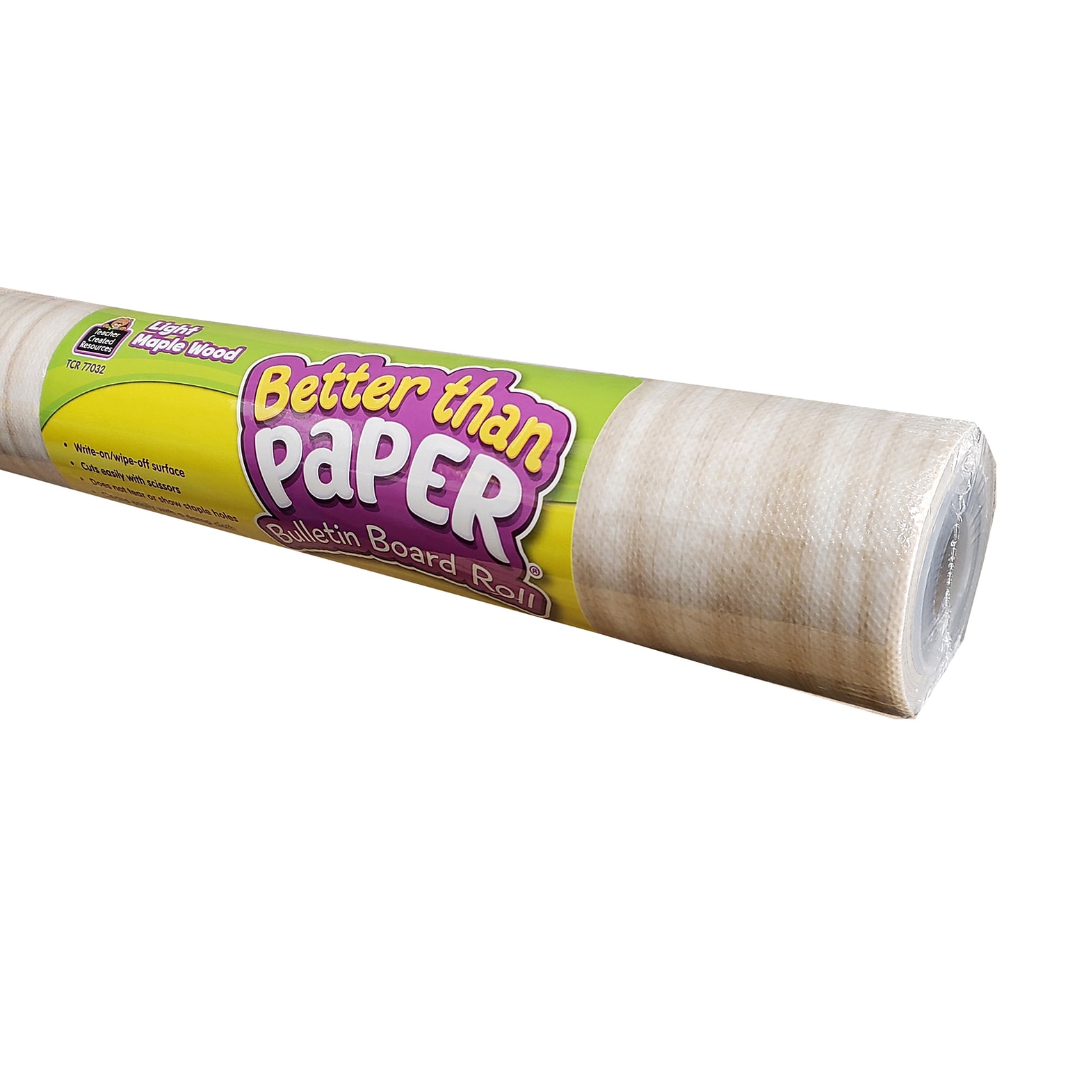 Teacher Created Resources® Light Maple Wood Better Than Paper Bulletin Board Roll, 4/Carton (TCR32322)