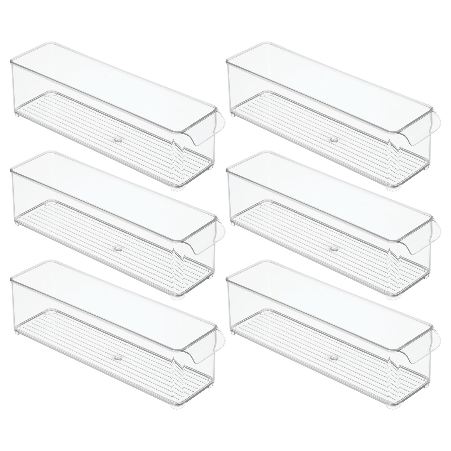 iDESIGN Refrigerator Bins, Clear, 6/Set (27844M6)