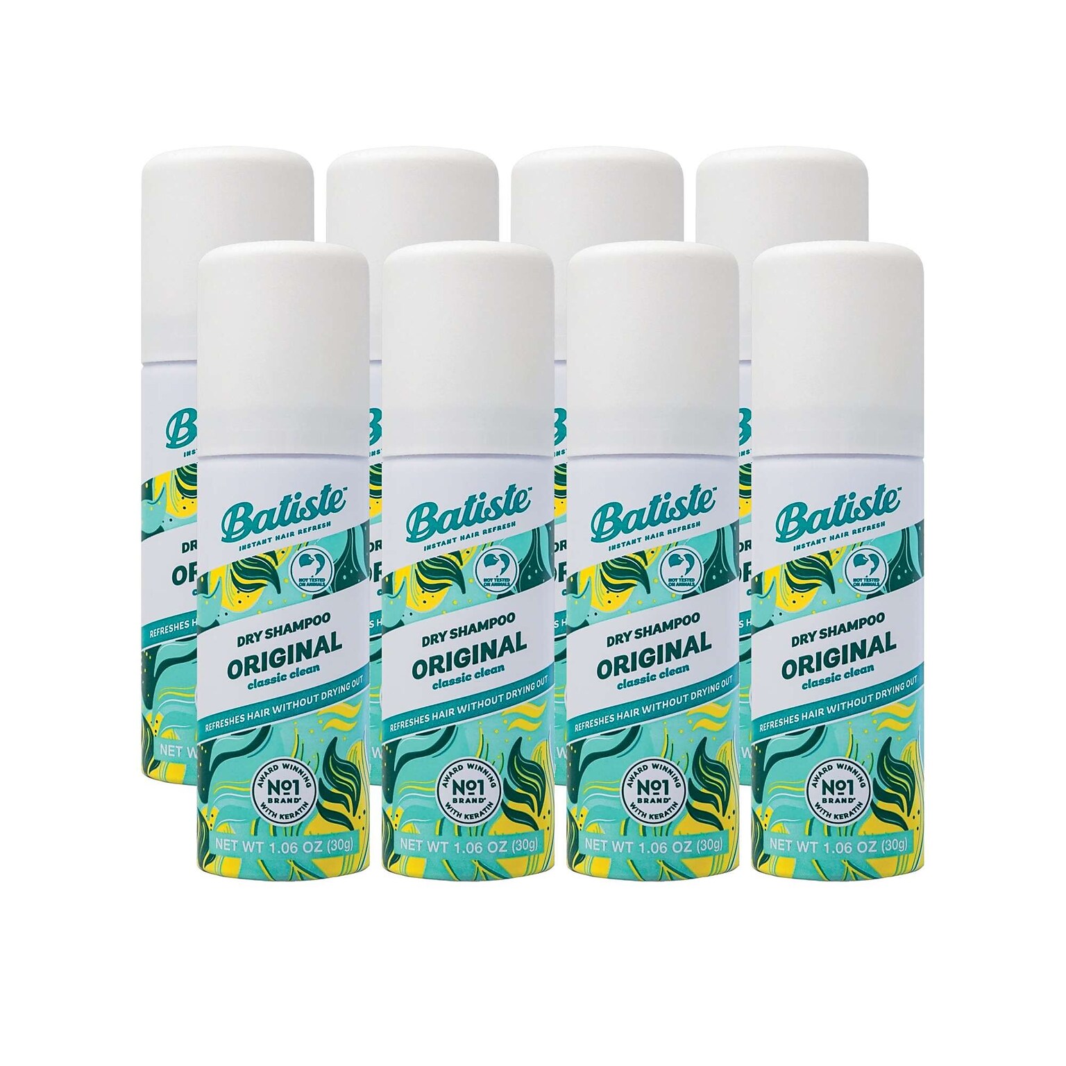 Batiste Original Dry Shampoo, 1.6 oz Trial Size Can, 8 Cans/Bag, 14 Bags/Carton
