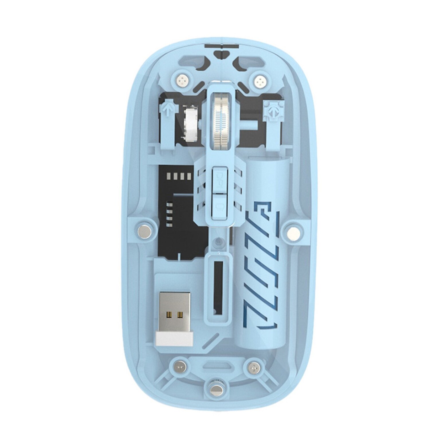 SaharaCase Glacier Wireless Ergonomic Laser Mouse, Blue (KB59)