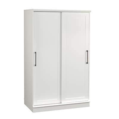 Sauder HomePlus 64H Wardrobe Cabinet with 4 Shelves, White (442790)