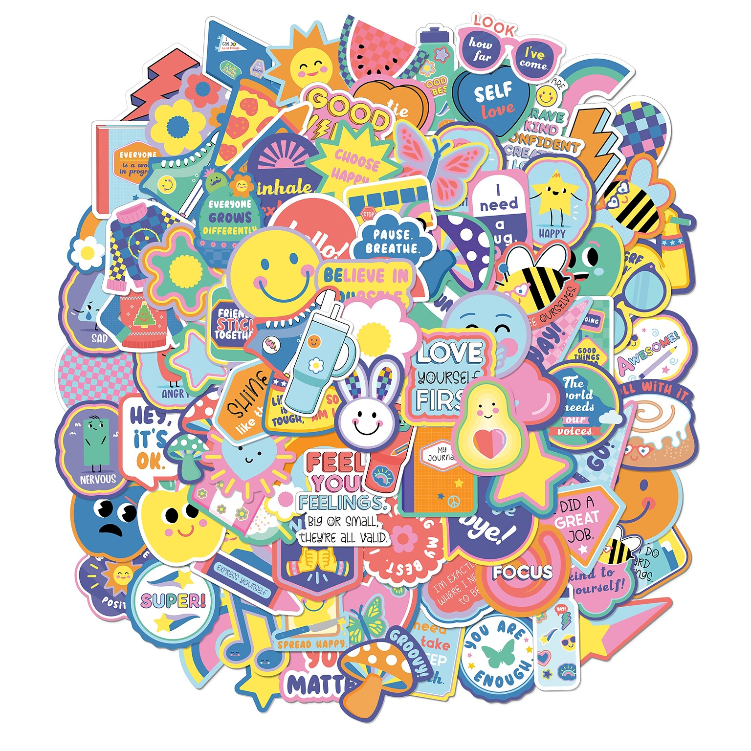 Carson Dellosa Education We Stick Together Vinyl Stickers, 3 x 3, Multicolored, 100/pack (168322)