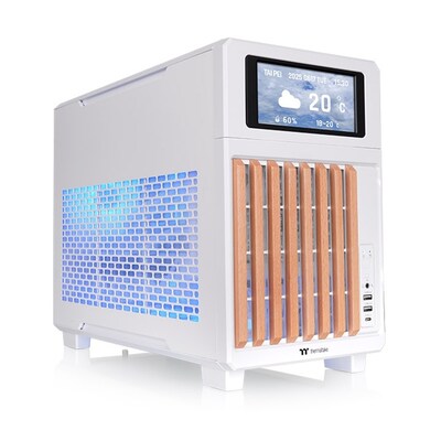 Thermaltake TR200 WS Micro-ATX Micro Chassis Computer Case, Snow (CA-11L-00S6NN-W1)