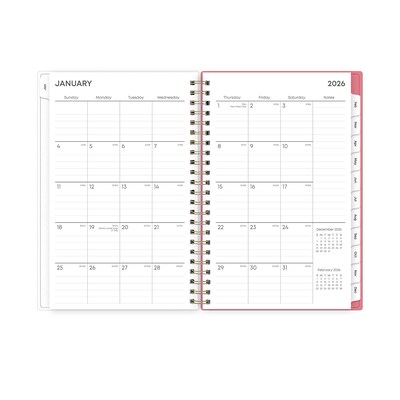 2026 Blue Sky Fly By 5" x 8"  Weekly & Monthly Planner, Plastic Cover, Multicolored (140196-26)