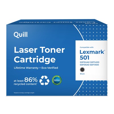 Quill Brand® Remanufactured Black Extra High Yield Toner Cartridge Replacement for Lexmark MS510/610 (50F0UA0)