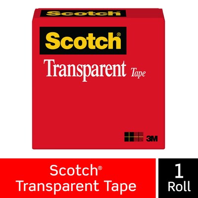 Scotch® Transparent Tape Refill, 1/2" x 36 yds., 1 Roll (600)