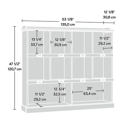 Sauder Barrister Lane 48"H Bookcase, Iron Oak (422717)