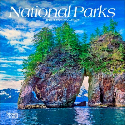 2026 BrownTrout National Parks 7 x 7 Monthly Wall Calendar (9798330704781)