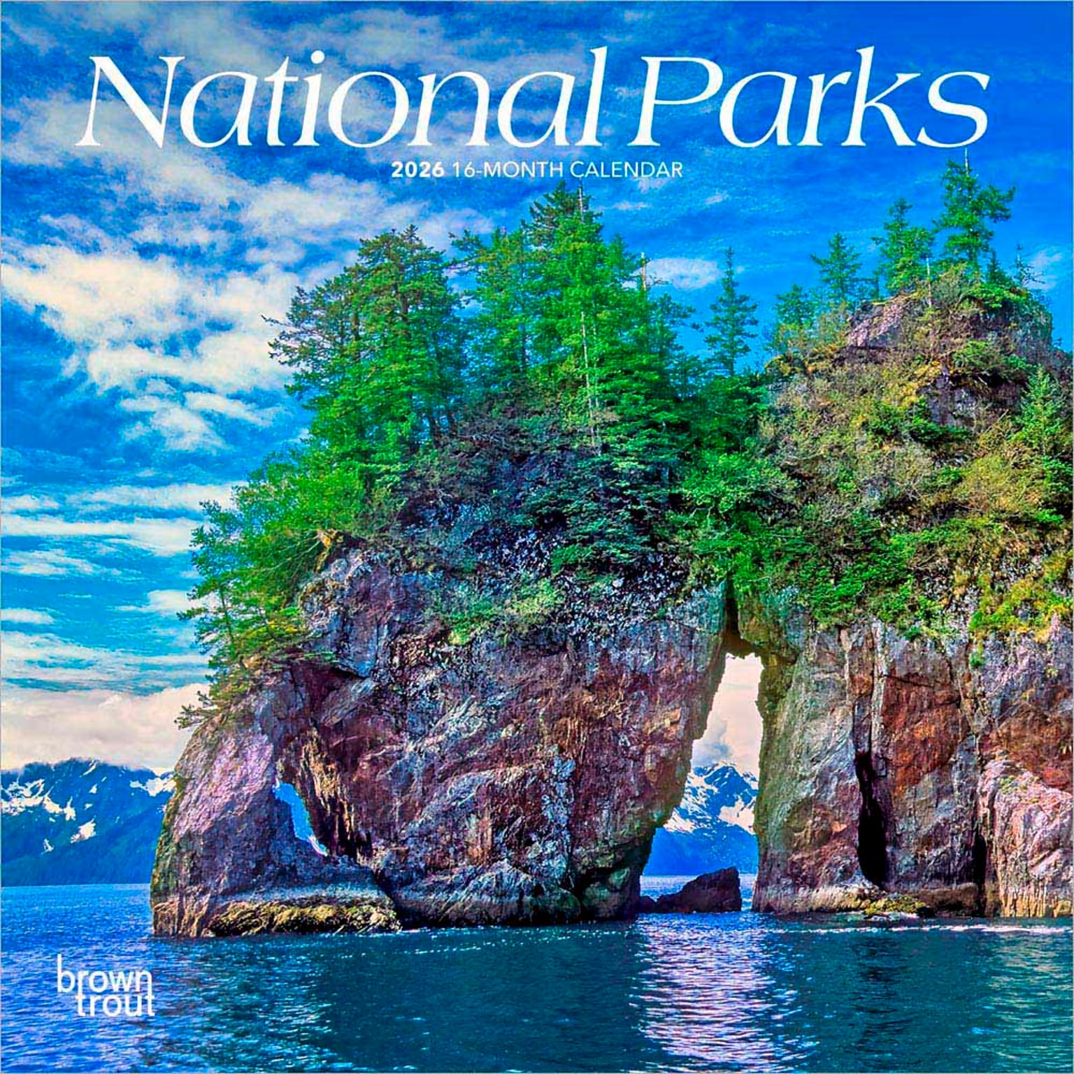 2026 BrownTrout National Parks 7 x 7 Monthly Wall Calendar (9798330704781)