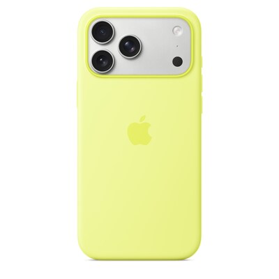 Apple Silicone MagSafe Phone Case for iPhone 17 Pro Max, Neon Yellow (MGFM4ZM/A)