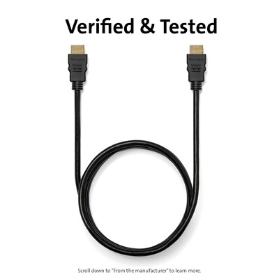 Kensington High-Speed 6 ft. HDMI to HDMI Audio/Video Cable, Male to Male, Black (K33020WW) (K33020WW)