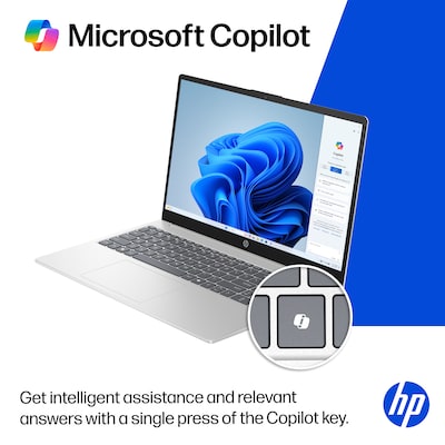 HP 15.6" FHD Laptop, AMD Ryzen 3 7320U, 8GB RAM, 256GB SSD, +11 Hour Battery, Windows 11 Home