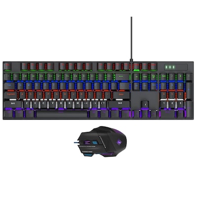 SaharaCase Wired Gaming Keyboard & Mouse Combo, Black (KB36)