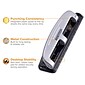 Bostitch EZ Squeeze™ Three-Hole Punch, 12 Sheet Capacity, Silver/Black (2101)