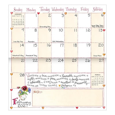 2027 TF Publishing Susan Branch 3.5" x 6.5"  Monthly Standard Planner, Paperboard Cover, Multicolored (27-7032)