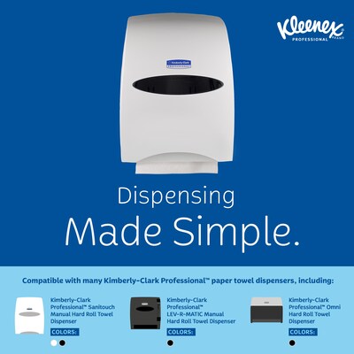 Kleenex Professional Recycled Hardwound Paper Towels, 1-ply, 425 ft./Roll, 12 Rolls/Carton (01080)