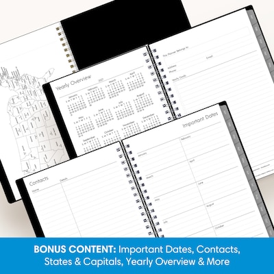 2027 Blue Sky 5" x 8" Weekly & Monthly Planner, Black (160973)