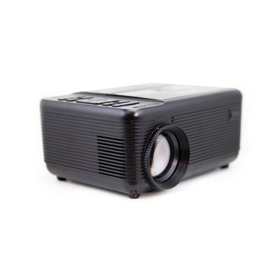 Emerson Home Theater Portable LCD Projector with Built-In DVD Player, Remote, and Projector Screen, Black (EVP-2501C)
