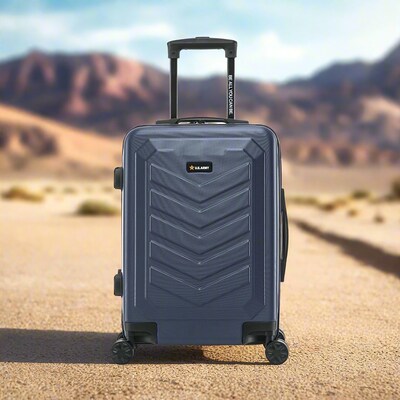 US Army FOX 20" Hardside Carry-On Suitcase, 4-Wheeled Spinner, TSA Checkpoint Friendly, Navy Blue (USLFOX00S-BLU)