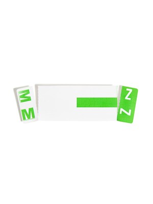 Smead AlphaZ NCC Hand Written Identification & Color Coding Label, 3 5/8" x 1 5/32", Light Green/White, 100/Pack (67164)