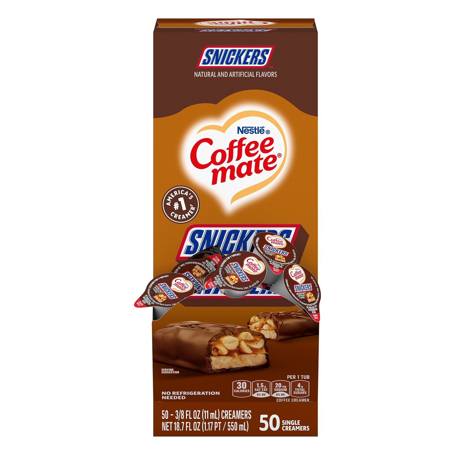 COFFEE MATE Snickers Portion Cup 50x.375 fl oz.