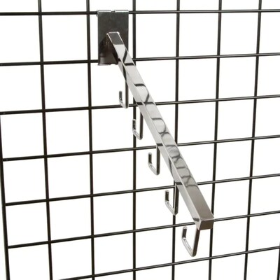 Nahanco Square Tubing 5 Hook Waterfall, Chrome, 18  (GW5H)