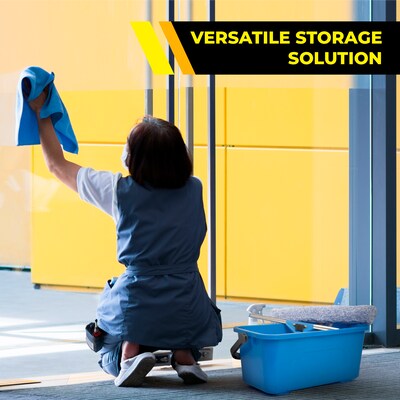 Gritt Commercial Plastic Squeegee Bucket, 3-Gallon, Blue, 12/Carton (GRI183)