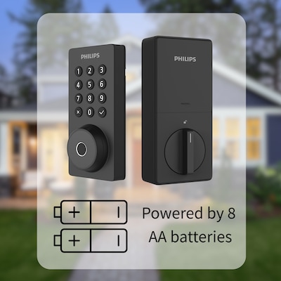 Philips Smart Wi-Fi Door Lock with Push Button Lighted Keypad and Lever Set