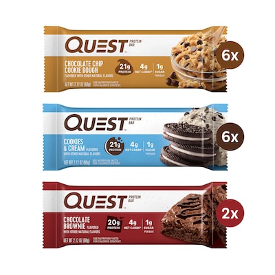 Quest Gluten Free Protein Bars Variety Pack, 2.12 oz., 14/Pack (220-02908)