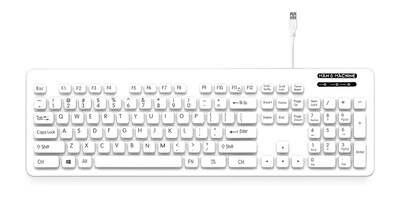 Man & Machine L Cool Wired Ergonomic Washable Keyboard, White (LCOOL/W7)