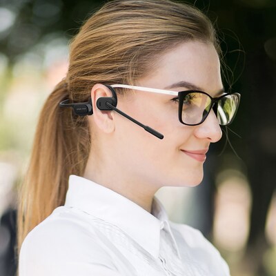 OPN Sound Chat Pro Wireless Open-Ear Communication Headset with Microphone, Bluetooth, Black (OS5050BL)