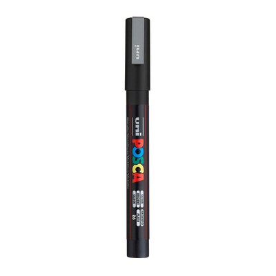 POSCA PC-3M Water Based Paint Marker, Fine Bullet Tip, Silver, 3/Pack (UBCPC3MSILVER-3)