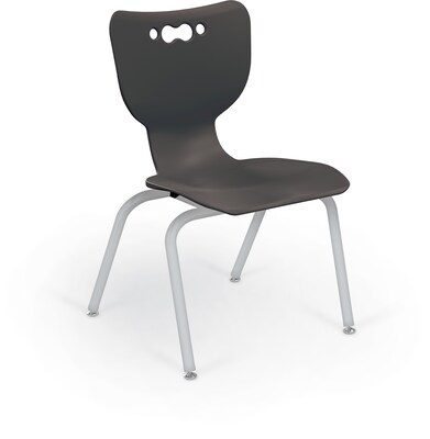 MooreCo 14 Hierarchy Student Chair with 4 Legs, Black/Platinum Base (703673562188)