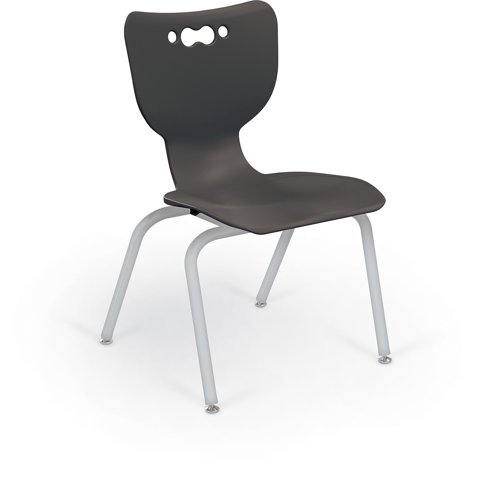 MooreCo 14 Hierarchy Student Chair with 4 Legs, Black/Platinum Base (703673562188)