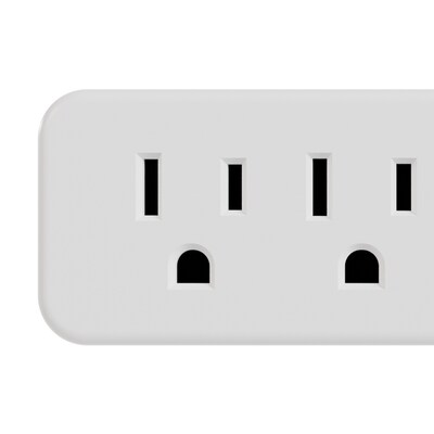 STANLEY PlugMax 2-Outlet Wall Tap Adapter & USB Charger with 2-USB Ports, White (30422)