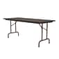 Correll Folding Table, 72"x30" , Walnut (CF3072TF-01)