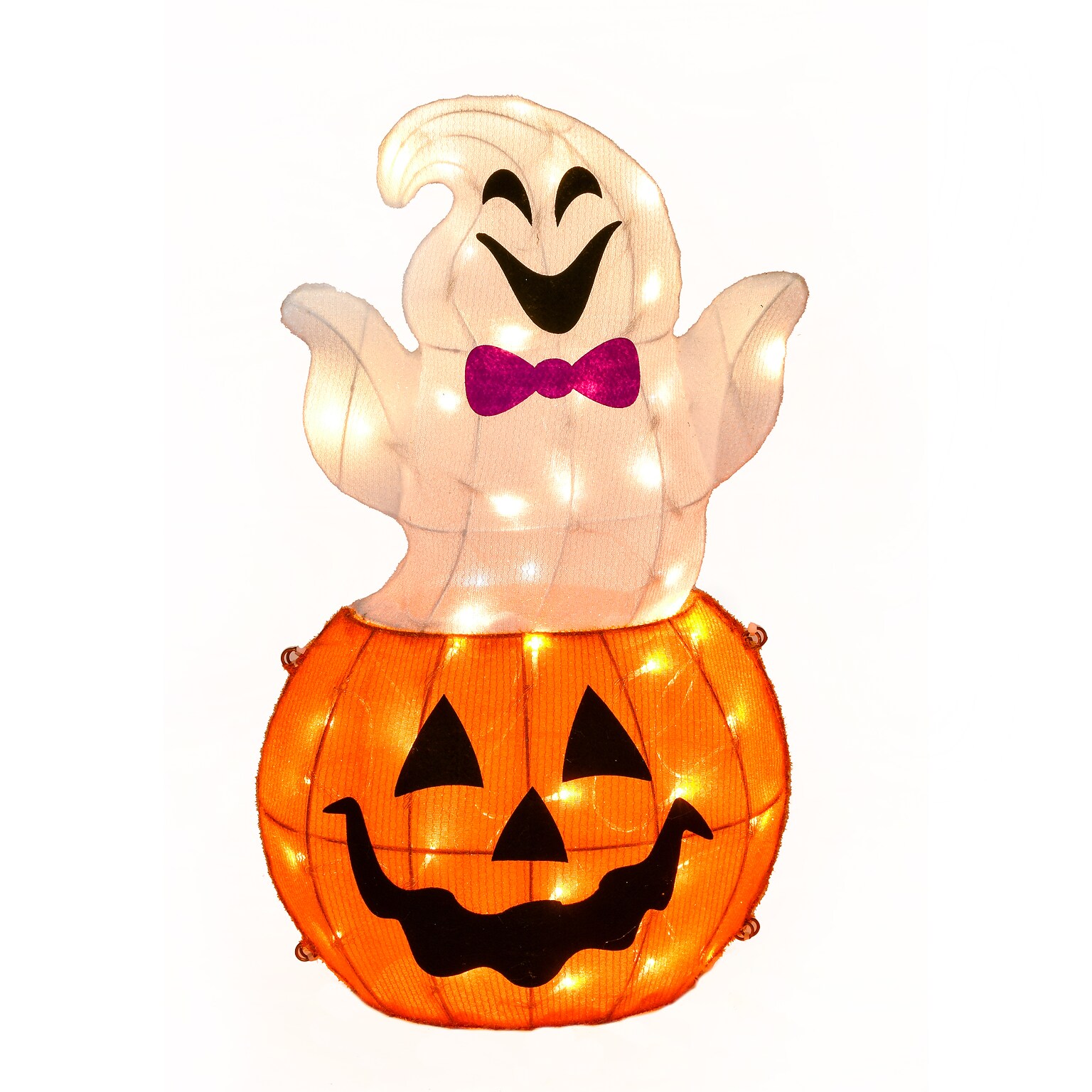 National Tree Company 24 Pre-Lit Pumpkin and Ghost (MZ17-HS21B19-1)