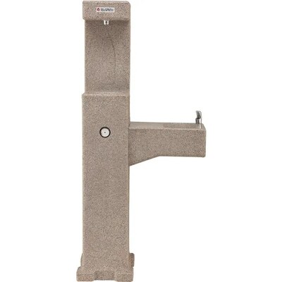 Global Industrial Outdoor Drinking Fountain w/ Bottle Filler, Rotocast Granite Finish (603601)