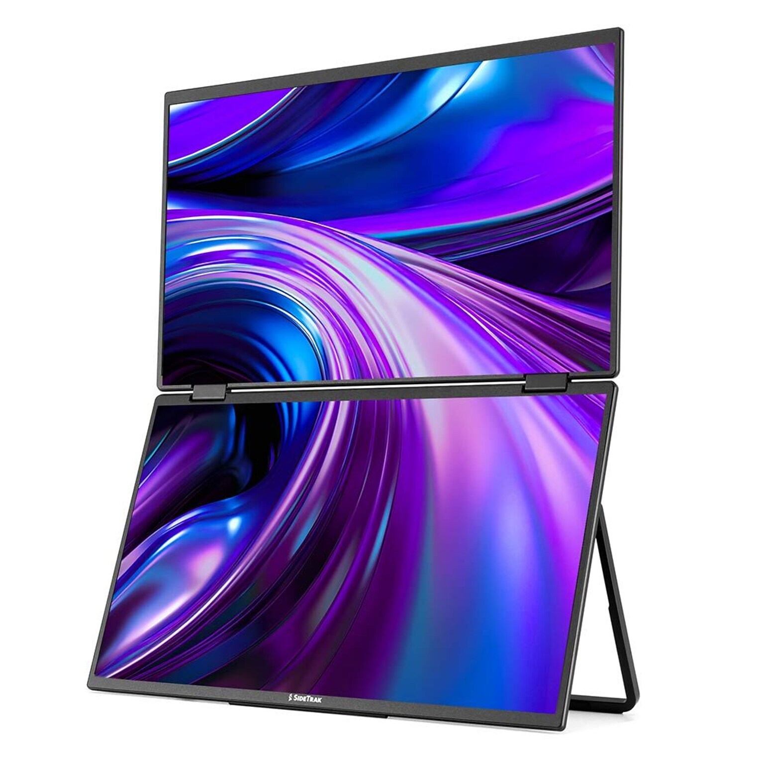Luxor SideTrak SoloBook 15.6 60 Hz Stacked Dual Portable LCD Monitor, Black (STFRHDBK15BL)