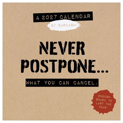 2027 TF Publishing Anti-Affirmations & Sarcasm 7 x 7 Monthly Wall Calendar, Multicolored (27-2100)