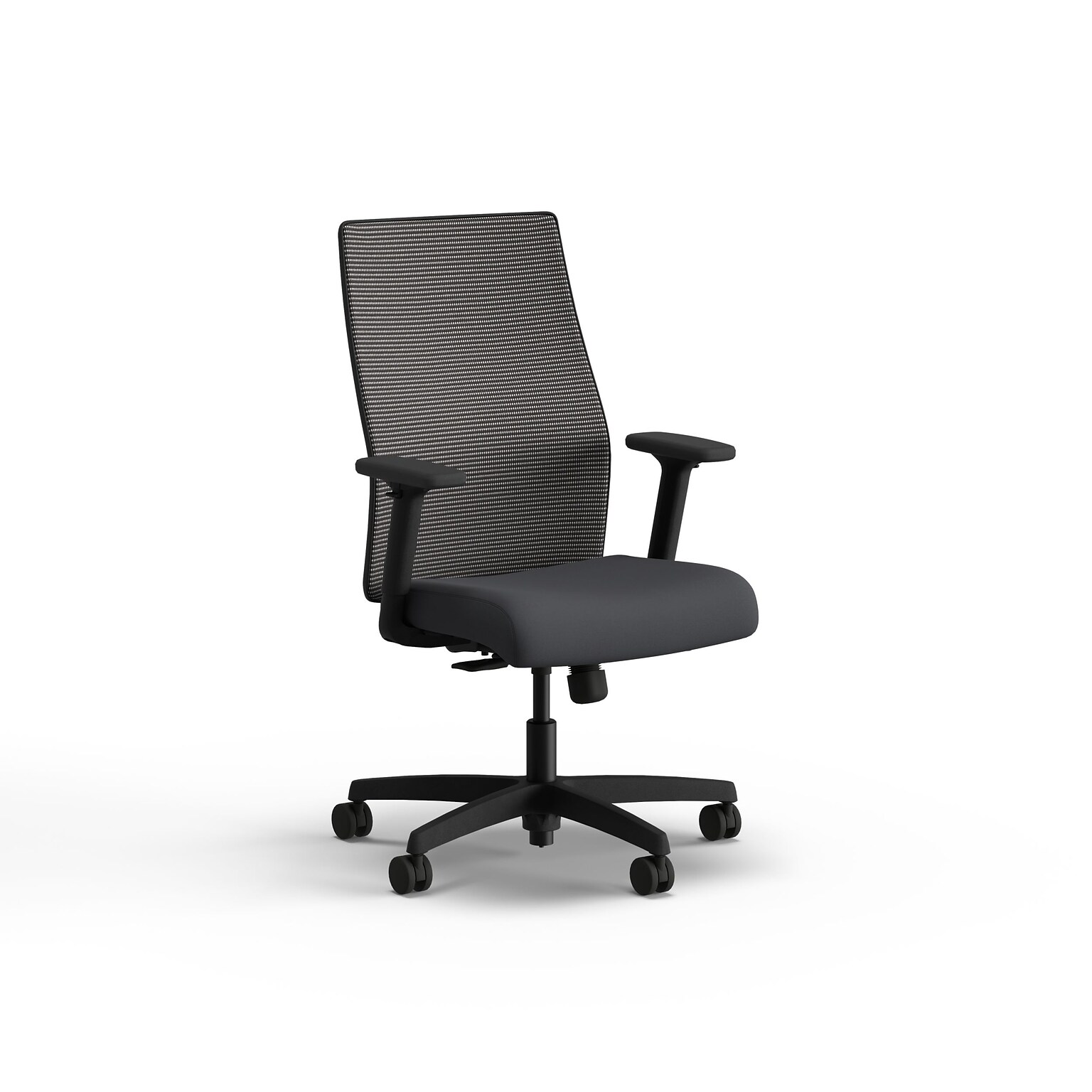 HON Ignition 2.0 Vinyl/Mesh Swivel Task Chair, Basalt/Black (HIWMM.Y1.A.H.IM.SX23.BL.SB.T)