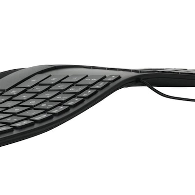 Matias Sculpted Wired Ergonomic Keyboard for PC, Black (FK313PC)