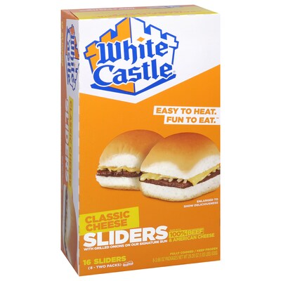 White Castle Individually Wrapped Original Cheeseburger Slider, 29.28 oz, 16/Pack (220-02462)